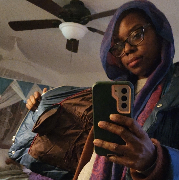 Blue Puffer Jacket sz 4/6 - Picture 2 of 4